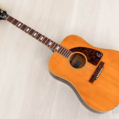 1968 Epiphone Frontier FT-110N Vintage Dreadnought Acoustic Guitar, Gibson-Made Kalamazoo w/ Case image 13