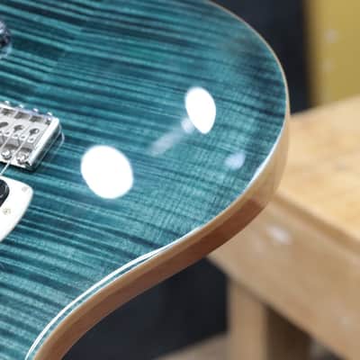 PRS SE Custom 24 Flame Maple Veneer Top Slate Blue Electric Guitar w/Bag image 12