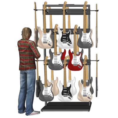 D'Luca Free Standing Modular Guitar Display Triple Tier image 4
