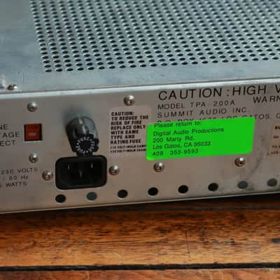1990s Summit Audio TPA-200A Dual Tube Preamp image 6