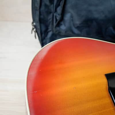 Morris WH-20 MIJ 1978 Red Sunburst Vintage Made in Japan MIJ w/ Bag image 4