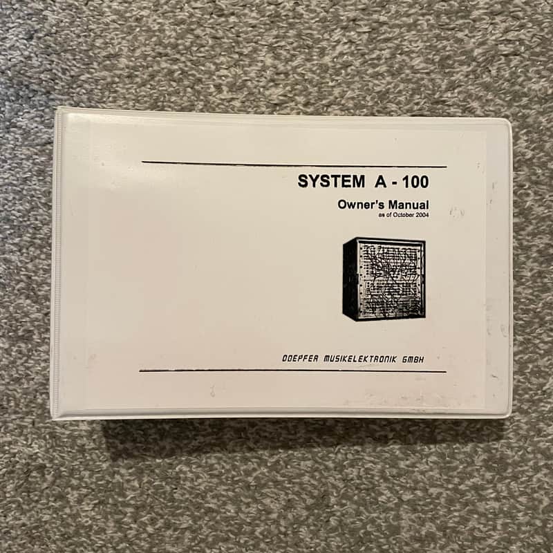 Doepfer A-100 Owner's Manual 2004 image 1