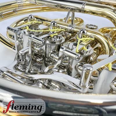 Yamaha YHR-671D Professional Double French Horn with Detachable Bell - Lacquered Brass image 8