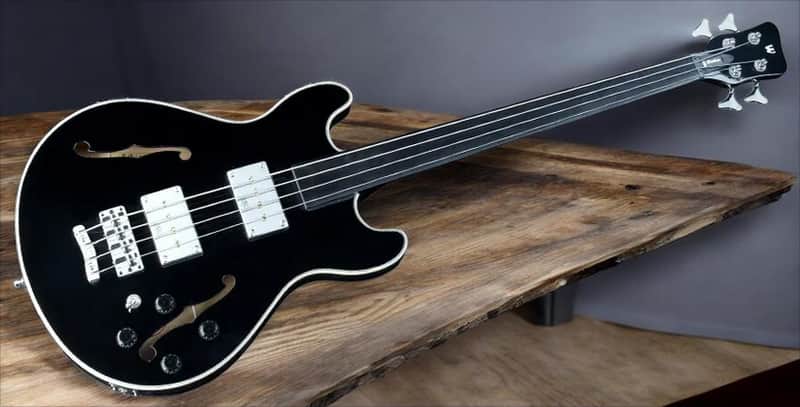 Warwick RockBass Star Bass, 4-String, Fretless - Solid Black High Polish image 1
