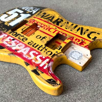 Area 51 Stratocaster S Type Custom Relic Guitar Body Pickguard Alien Light Weight image 3