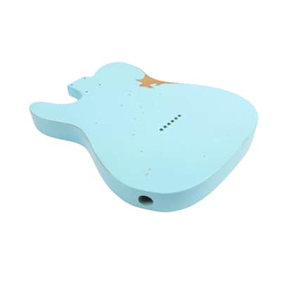Finished Telecaster Body - Relic Sonic Blue image 8