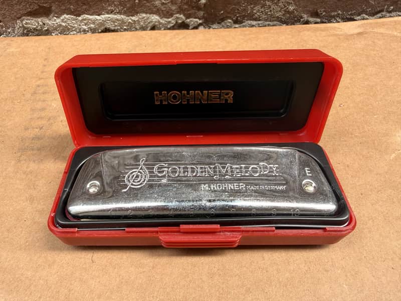 Hohner Golden Melody Harmonica Key of E Made in Germany w/ Original Red Case Category: image 1