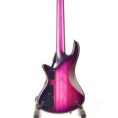 Schecter Stiletto Studio-5 Active 5-String Bass 2020s - Transparent Purple Burst image 4
