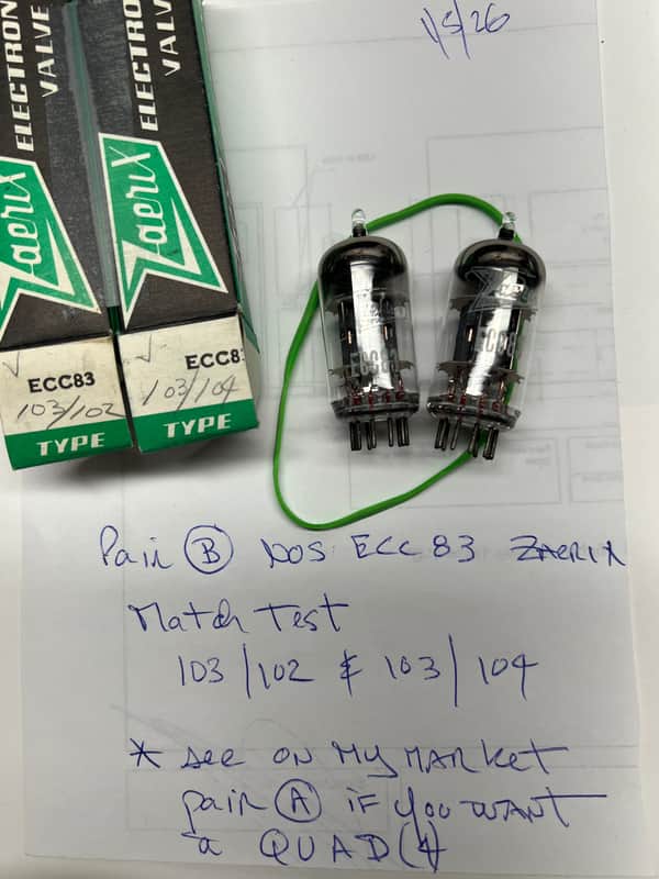 Zaerix ECC83 Pair B (2 tubes) image 1