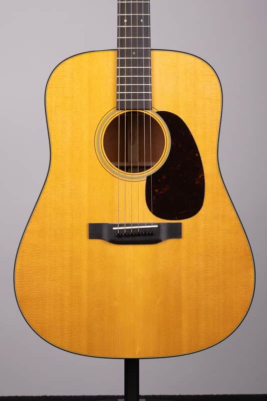Martin D-18 Standard Dreadnought Natural Acoustic Guitar With Hard Case image 1
