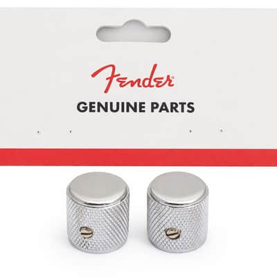 Genuine Fender Pure Vintage 60s Telecaster/Tele Knurled Barrel Metal Knobs