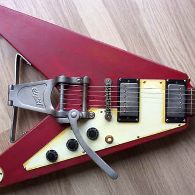 TPP Lonnie Mack "NUMBER 7" Gibson Epiphone 58 Korina Flying V Tribute - Relic image 2