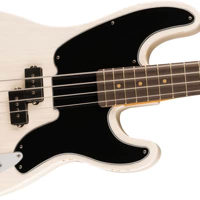 Fender Mike Dirnt Road Worn® Precision Bass®, Rosewood Fingerboard, White Blonde image 1