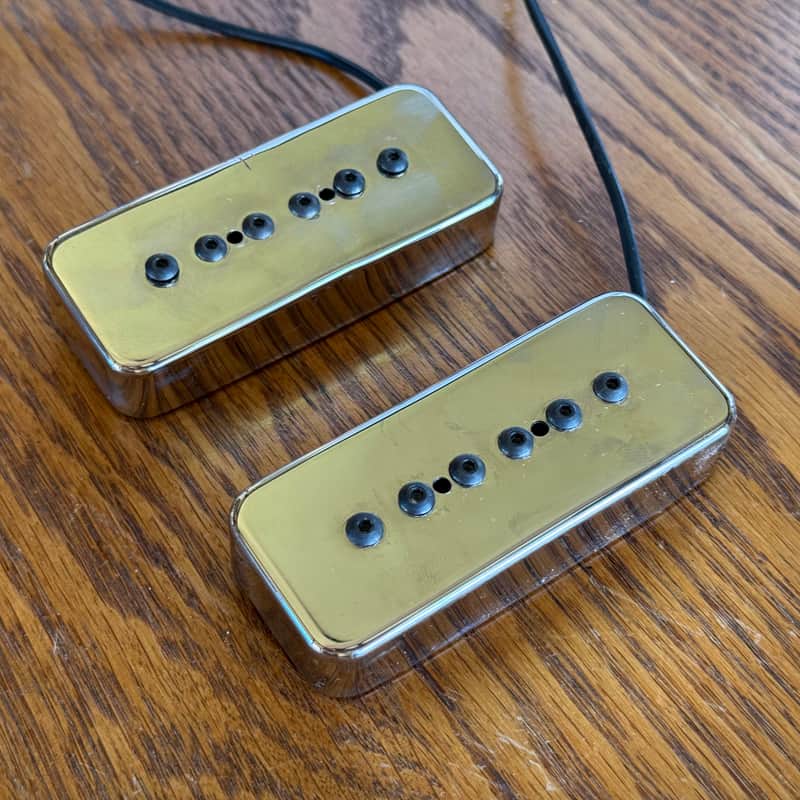 Landline Obelisk P90 Pickup Set - Neck and Bridge - Chrome - Hand Wound in USA image 1