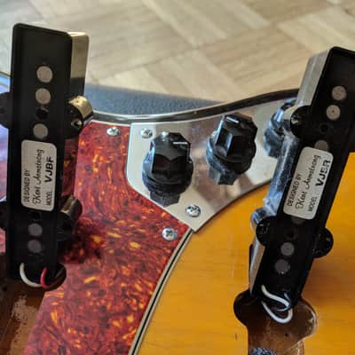 Richie's Guitar Shop Jazz Bass Sunburst made mostly from Allparts Parts. image 9