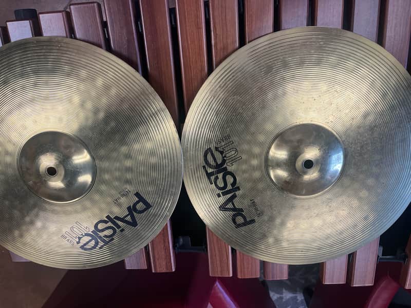 Paiste 14" 101 Brass Hi-Hat Cymbal Cymbals (Pair) 2005 - Present - Traditional image 1