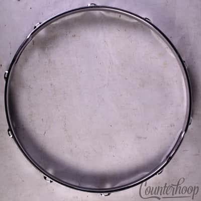 *Ludwig 14"Super-Sensitive Snare Drum Resonant Rim/Hoop Steel Vintage 80s 10-Lug image 4