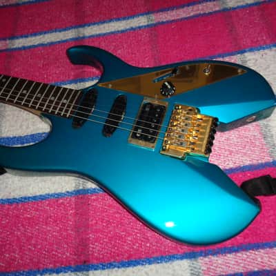 Ibanez Reb Beach Voyager Model RBM-1  Metallic Teal w/Gold  1991 image 7