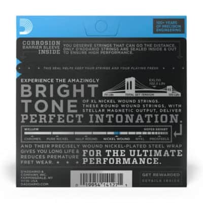 D'Addario EXL110 Nickel Wound Electric Guitar Strings, Regular Light, 10-46 image 2