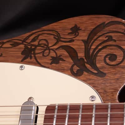 Custom T-Style Floral-carved Walnut, with case, roasted maple neck, Fender hardware, Seymour Duncan pickups 2025 - Gloss (Tru-Oil) image 6