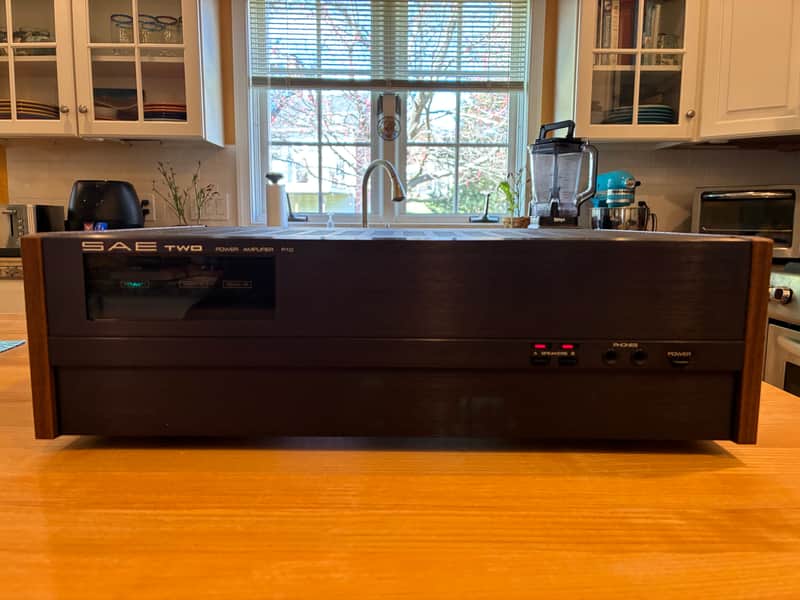 SAE P10 Power Amp 1980 - Black/Walnut image 1