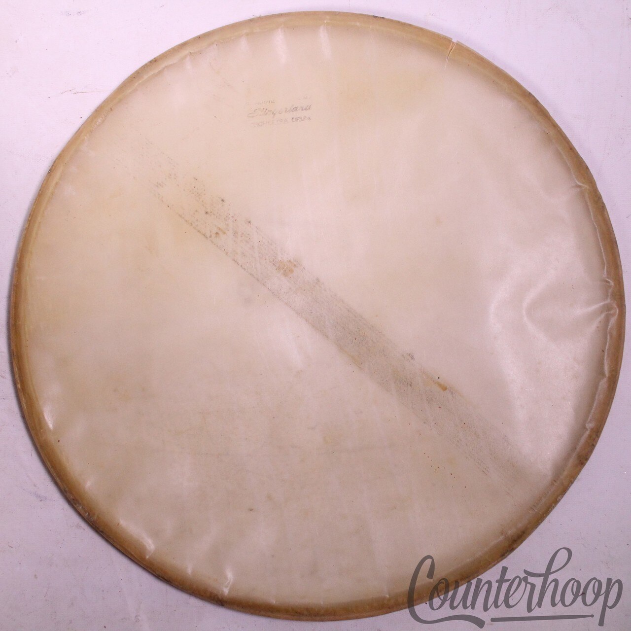 Slingerland Snare 15"Slunk Calf Skin Orchestra Drum Resonant Head Vintage 50s US — main photograph