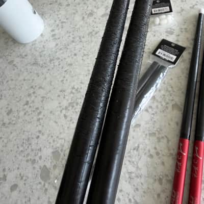 USED Ahead Frank Zummo Signature and 5a classic Aluminum Drumsticks 2025 - 2 pairs with new covers and tips! Wow! image 4