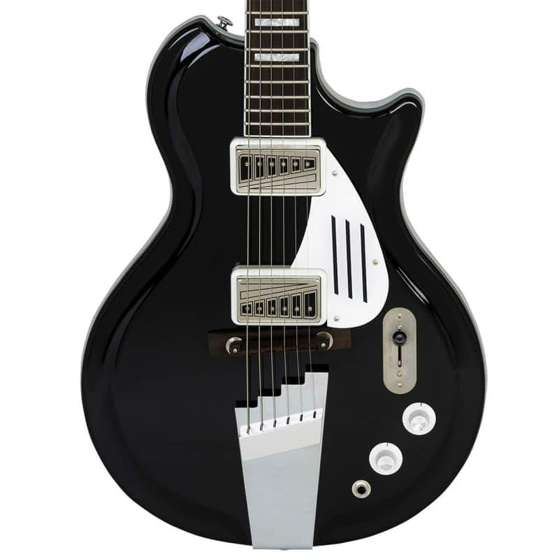 Supro 1575JB Black Holiday Dual Pickup Americana Series Electric Guitar Jet Black image 1