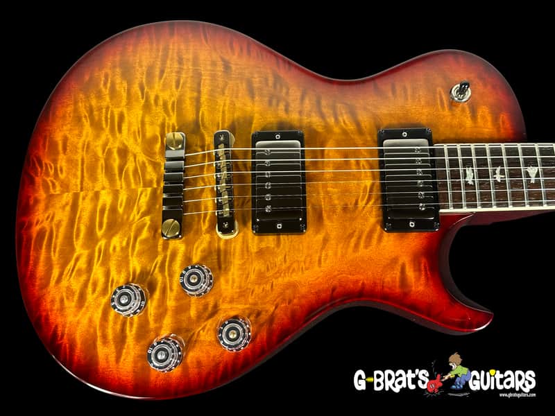 2022 Paul Reed Smith PRS SC594 McCarty Singlecut 594 Wood Library Quilted 10 Top Brazilian ~ Dark Cherry Burst Fade
