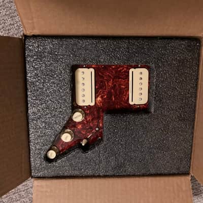 920D Custom Seymour Duncan P-Rails HH Trembucker On Bridge Treble Bleed Loaded Strat Pickguard - Tortoise Shell/Aged White image 6