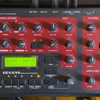 Access Virus B Desktop Digital Synthesizer 1999 - 2002 - Black / Red