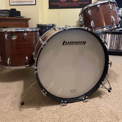 Ludwig 14/18/24 Drum Kit Vintage Mid - 1970’s - Mahogany Cortex image 2