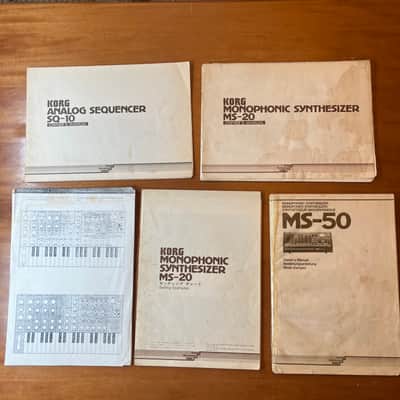 KORG  MS20 MS50 SQ10 1970s Original Manuals