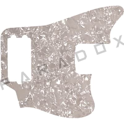 Custom Pickguard For 2021 - 2024 Made in China Squier Affinity Series Jaguar Bass H - Aged White Pearl/White/Black/White .090" image 1