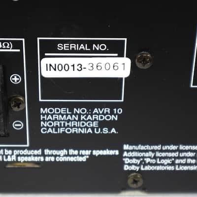 Harman Kardon AVR10 30w per Channel AM/FM Home Theater Stereo Receiver image 6