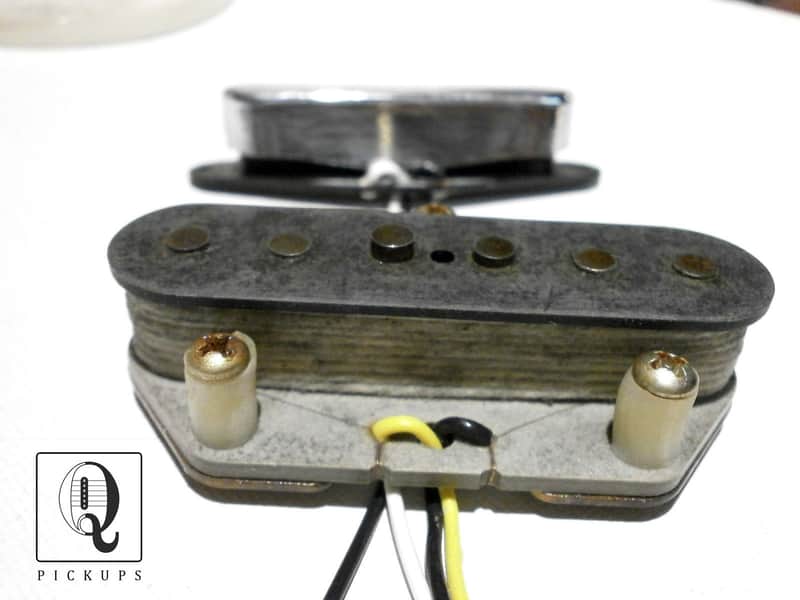 Telecaster Pickups Relic SET 69 Aged Tele 1969 Vintage Correct HandWound Guitar by Q pickups image 1