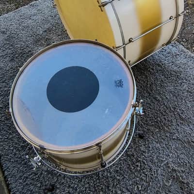 30's Ludwig White/Gold Duco 2PC (32"x16" Tube Lug BD + 16"x12" FT) Drum Set image 17