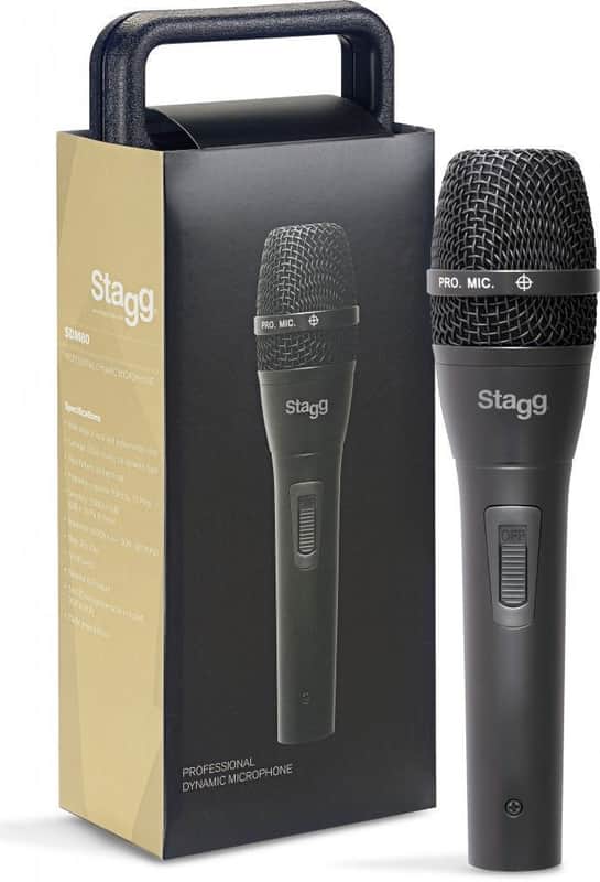Stagg SDM80 Handheld Dynamic Cardioid Microphone with Protective Case and Cable image 1