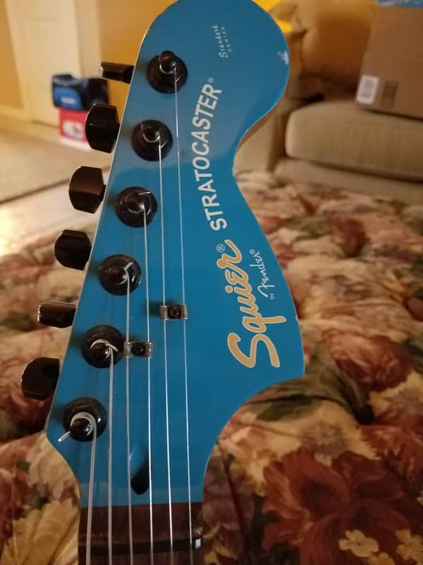 Squier Standard Series Stratocaster 2003 Blue Matching 70s | Reverb