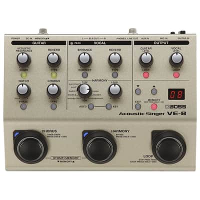 Boss VE-8 Acoustic Singer Vocal Effects Pedal image 1