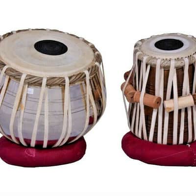 Hamdmade Steel Tabla Bayan Finest Dayan with Hammer Cushions With Bag, Cushion, Hammer2022 image 2