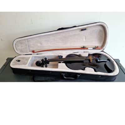 Black Student Violin with Case - String Instruments - Black - Excellent w/ Hard Case image 3