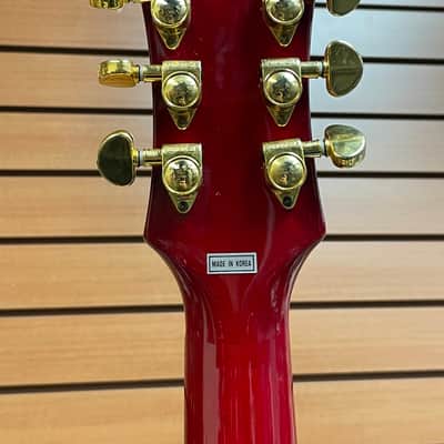 Epiphone Dot Deluxe Flame Top in Transparent Red 2003 w/OHSC image 12