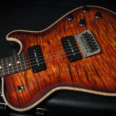 Knaggs Guitars Kenai Trem P2 in Fire Burst with T1 Flame Maple Top & Lollar P90s image 8