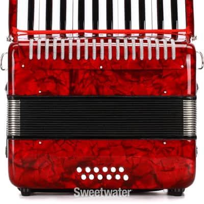Hohner Hohnica 1303 12 Bass Piano Accordion - Pearl Red (1303-REDd1) image 1