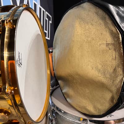 Gretsch 4160G, 1960s 24K Gold Engraved, 14x5" Snare Drum. Original Gold Case. Excellent!! image 5
