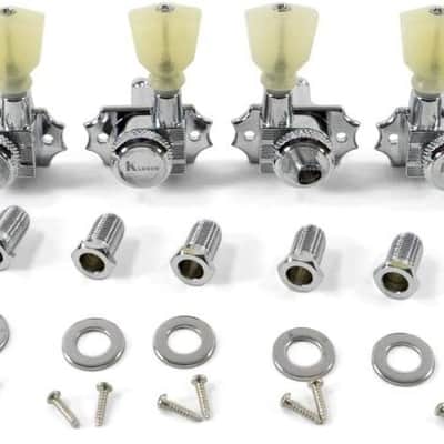 Revolution Diecast Tuners - 3 Per Side - Pearloid Keystone Button, Locking Chrome image 4