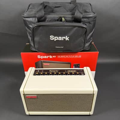 Positive Grid Spark 40 40-Watt 2x4" Modeling Guitar Combo - Pearl White Includes Carry Bag image 1