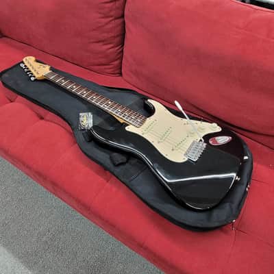 Fender "Squier Series" Standard Strat MIM with Bag 1994 - Black image 1