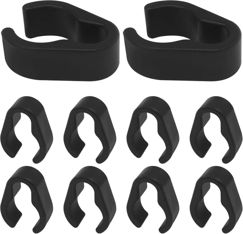 10Pcs Microphone Cable Clip, Durable Plastic Mic Clamps Microphone Stand Cable Holders, Universal Mic Boompole Clips for Setup/Fits 20mm Diameter Poles(20mm) image 1